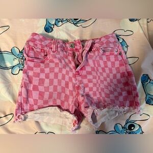 Steve Madden Pink Checkered Kids Shorts